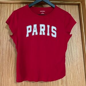 "Paris" Red Baby T-shirt - Wild Fable Size M
